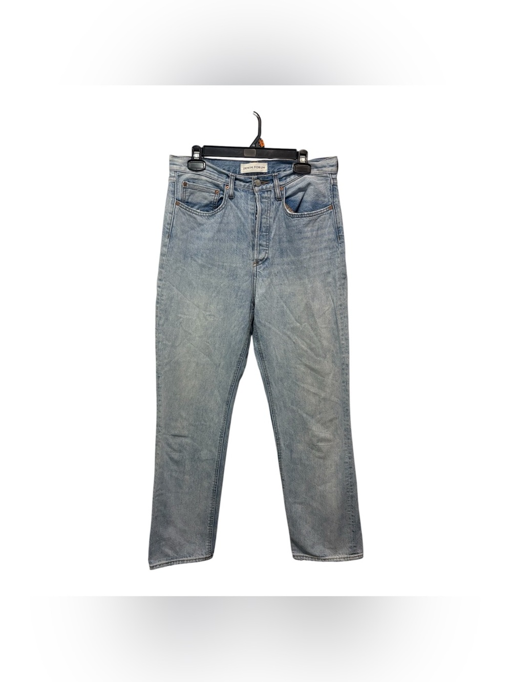 Denim Forum Washed Light Blue Straight Jeans 90s Grunge Slouchy Vintage Inspired